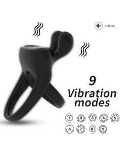 ARMONY ANILLO VIBRADOR RABBIT NEGRO