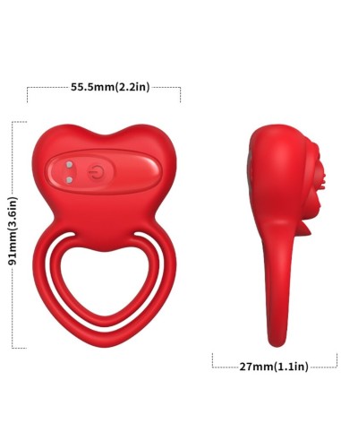 ARMONY ANILLO VIBRADOR CORAZON ROJO