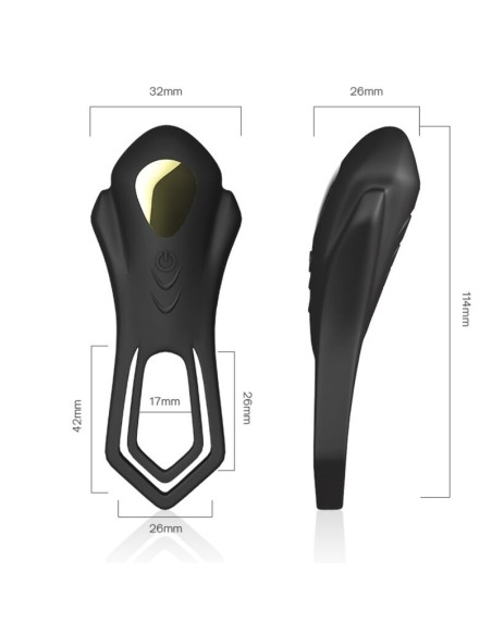 ARMONY ROADSTER ANILLO VIBRADOR DOBLE CONTROL REMOTO NEGRO