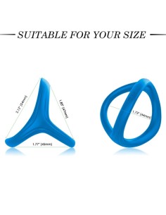 ARMONY TRESOR ANILLO DOBLE SILICONA AZUL 2