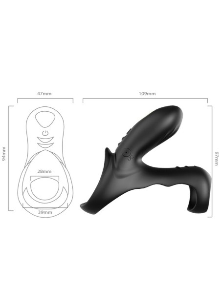 ARMONY RANGER ANILLO DOBLE VIBRADOR PAREJA NEGRO