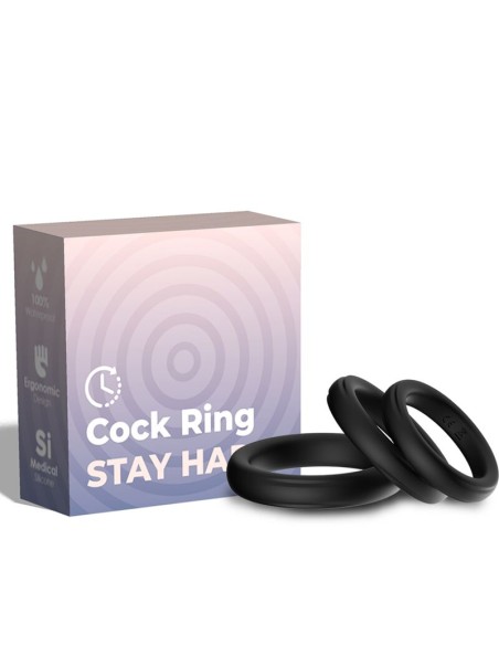 ARMONY TRIPLE ANILLO SILICONA NEGRO