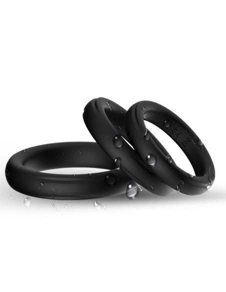 ARMONY TRIPLE ANILLO SILICONA NEGRO