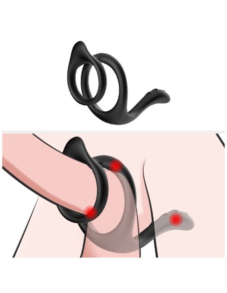 ARMONY TAIL ANILLO DOBLE ANAL NEGRO