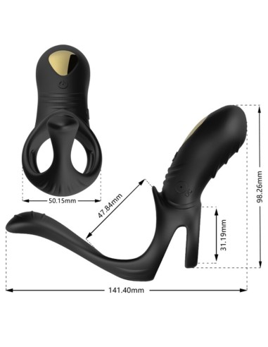 ARMONY JOY JUMPER ANILLO VIBRADOR PAREJAS PLUG ANAL NEGRO