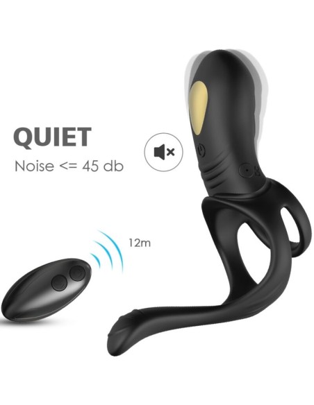 ARMONY JOY JUMPER ANILLO VIBRADOR PAREJAS PLUG ANAL CONTROL REMOTO NEGRO