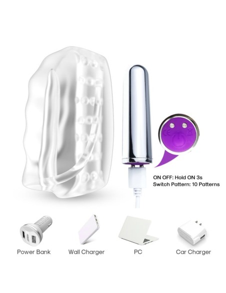 ARMONY MASTER MASTURBATOR VIBRADOR TRANSPARENTE