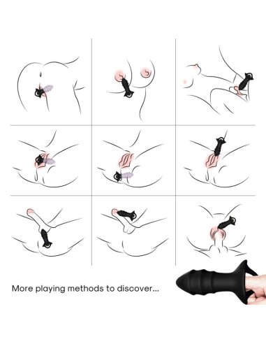 ARMONY KYLIN DEDAL VIBRADOR PLUG ANAL CONTROL REMOTO NEGRO