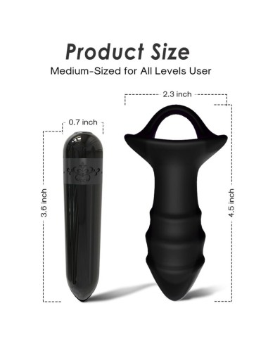 ARMONY KYLIN DEDAL VIBRADOR PLUG ANAL CONTROL REMOTO NEGRO