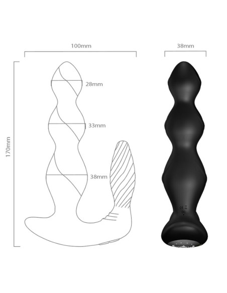 ARMONY MANFUN VIBRADOR ESTIMULADOR PLUG ANAL CONTROL REMOTO NEGRO