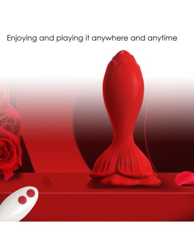ARMONY ROSA VIBRADOR PLUG ANAL PEQUENO CONTROL REMOTO ROJO