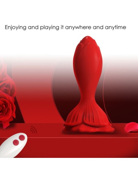 ARMONY ROSA VIBRADOR PLUG ANAL PEQUENO CONTROL REMOTO ROJO