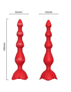 ARMONY ROSA VIBRADOR PAGODA PLUG ANAL ROJO