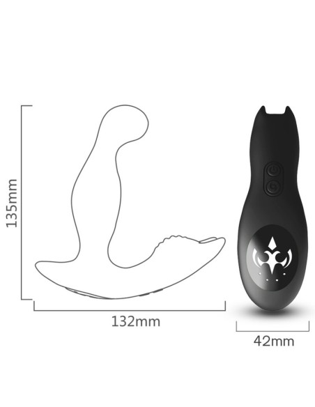 ARMONY BAT KING VIBRADOR ANAL PROSTATA ROTADOR CONTROL REMOTO NEGRO