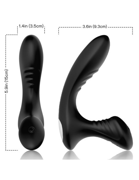 ARMONY STORM VIBRADOR ANAL PROSTATA PLUG CONTROL REMOTO NEGRO