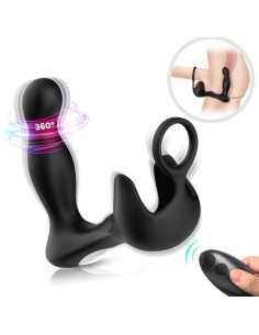 ARMONY SURROUND VIBRADOR ANAL ESTIMULADOR TESTICULOS ANILLO CONTROL REMOTO NEGRO