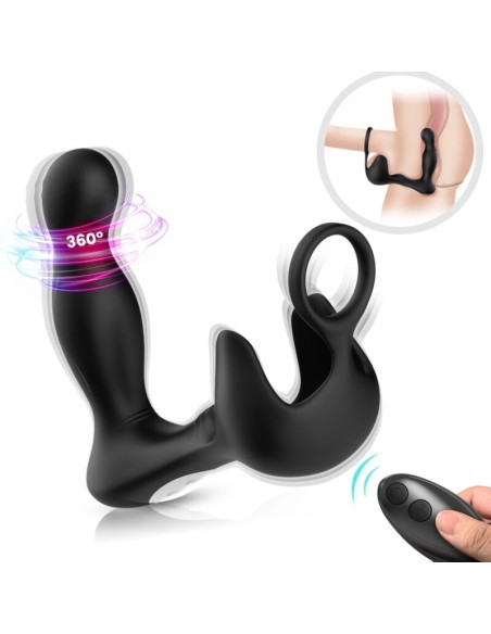 ARMONY SURROUND VIBRADOR ANAL ESTIMULADOR TESTICULOS ANILLO CONTROL REMOTO NEGRO