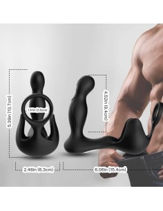 ARMONY SURROUND VIBRADOR ANAL ESTIMULADOR TESTICULOS ANILLO CONTROL REMOTO NEGRO 2