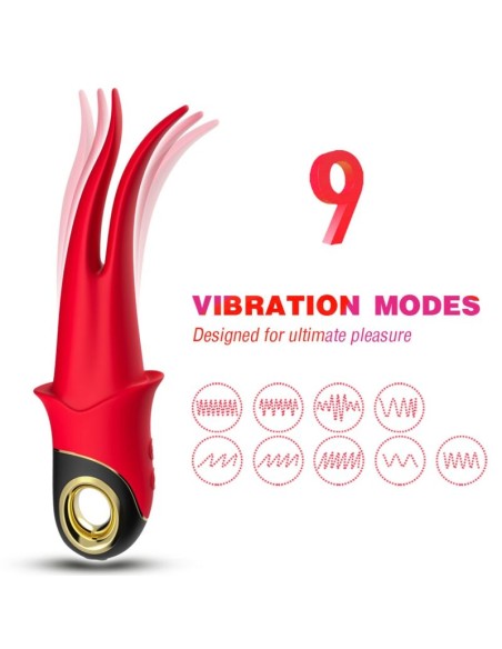 ARMONY SHADOW VIBRADOR PINZA ROJO