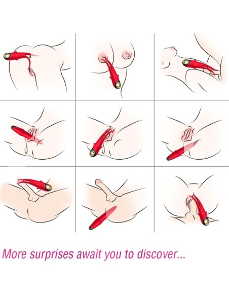 ARMONY SHADOW VIBRADOR PINZA ROJO