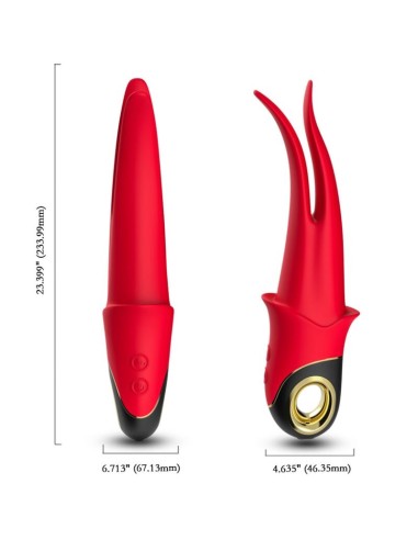 ARMONY SHADOW VIBRADOR PINZA ROJO