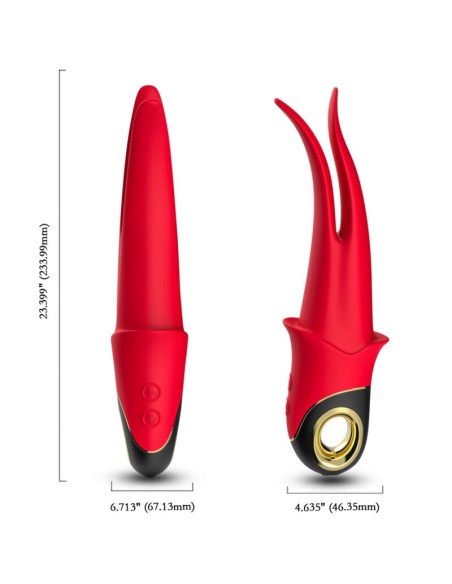 ARMONY SHADOW VIBRADOR PINZA ROJO