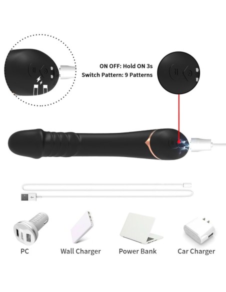 ARMONY DILDO VIBRADOR SILICONA NEGRO