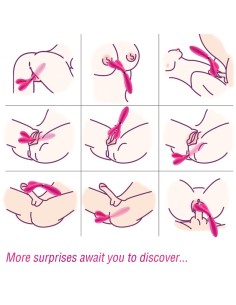 ARMONY Y WAND MASAJEADOR VIBRADOR CABEZA DOBLE FUCSIA 2