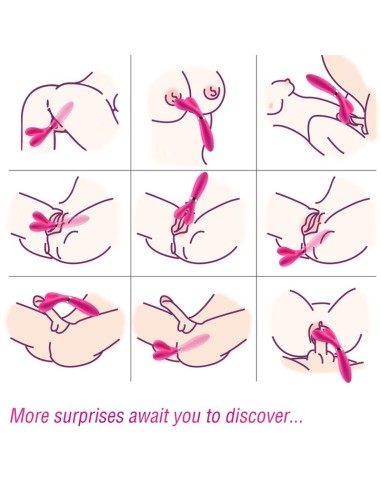 ARMONY Y WAND MASAJEADOR VIBRADOR CABEZA DOBLE FUCSIA