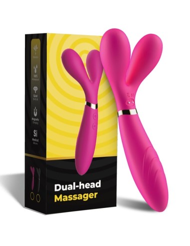ARMONY Y WAND MASAJEADOR VIBRADOR CABEZA DOBLE FUCSIA