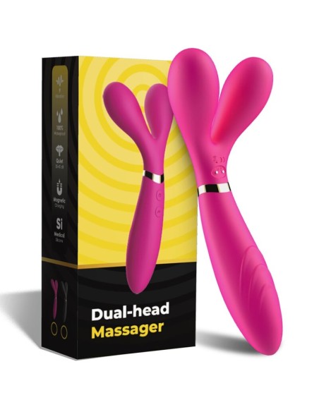 ARMONY Y WAND MASAJEADOR VIBRADOR CABEZA DOBLE FUCSIA