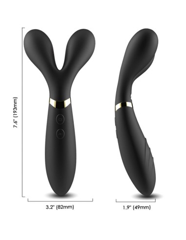 ARMONY Y WAND MASAJEADOR VIBRADOR CABEZA DOBLE NEGRO