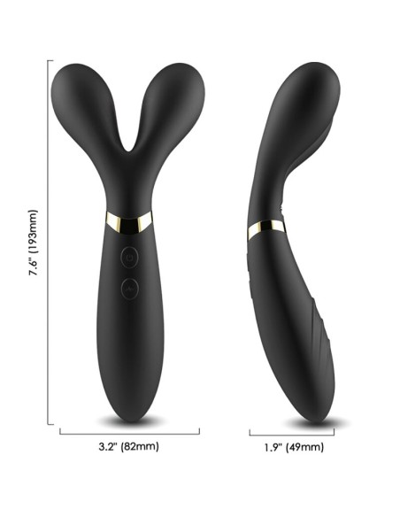 ARMONY Y WAND MASAJEADOR VIBRADOR CABEZA DOBLE NEGRO