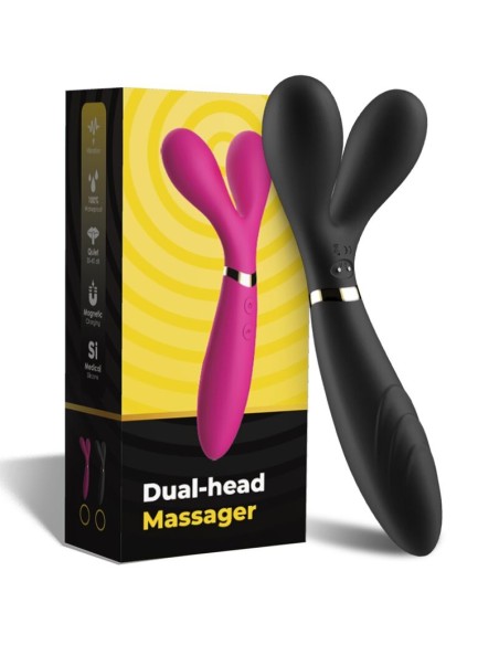 ARMONY Y WAND MASAJEADOR VIBRADOR CABEZA DOBLE NEGRO