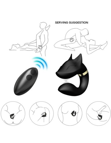 ARMONY FOX VIBRADOR PAREJAS CONTROL REMOTO NEGRO
