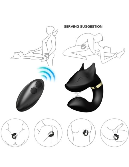 ARMONY FOX VIBRADOR PAREJAS CONTROL REMOTO NEGRO