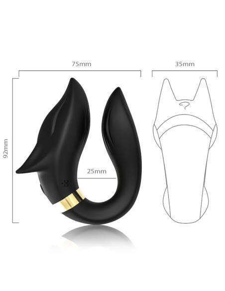 ARMONY FOX VIBRADOR PAREJAS CONTROL REMOTO NEGRO