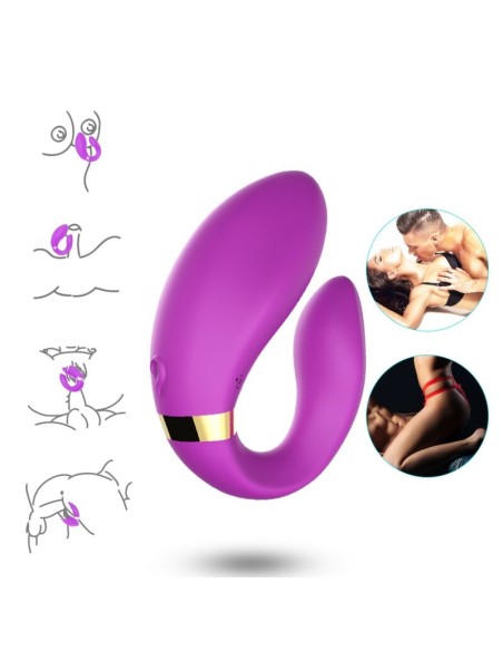ARMONY CRESCENT VIBRADOR PAREJA CONTROL REMOTO VIOLETA