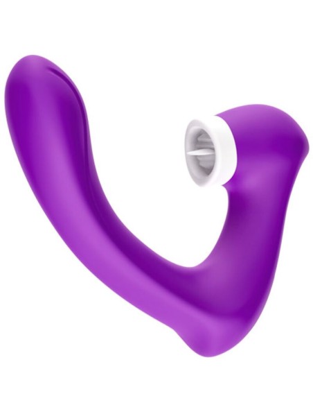 ARMONY SECRETKISS ESTIMULADOR CON LENGUA CLITORIS VIBRADOR CURVO VIOLETA