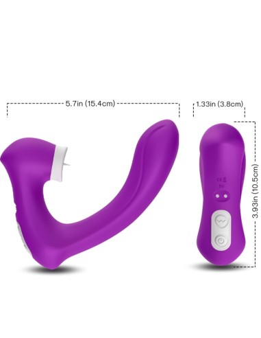 ARMONY SECRETKISS ESTIMULADOR CON LENGUA CLITORIS VIBRADOR CURVO VIOLETA