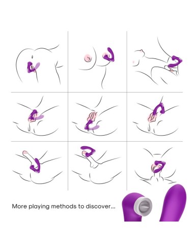ARMONY SECRETKISS ESTIMULADOR CON LENGUA CLITORIS VIBRADOR CURVO VIOLETA