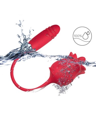 ARMONY ROSA 3 EN 1 ESTIMULADOR SUCCION Y UPDOWN CON COLA ROJO