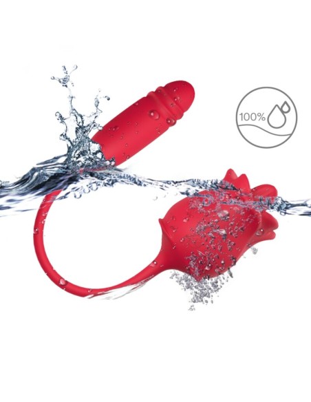 ARMONY ROSA 3 EN 1 ESTIMULADOR SUCCION Y UPDOWN CON COLA ROJO