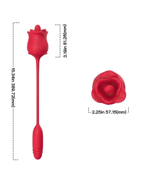 ARMONY ROSA 3 EN 1 ESTIMULADOR SUCCION Y UPDOWN CON COLA ROJO