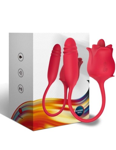 ARMONY ROSA 3 EN 1 ESTIMULADOR SUCCION Y UPDOWN CON COLA ROJO