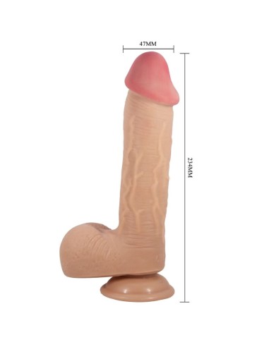 PRETTY LOVE SLIDING SKIN SERIES DILDO REALISTICO CON VENTOSA PIEL DESLIZANTE NATURAL 234 CM