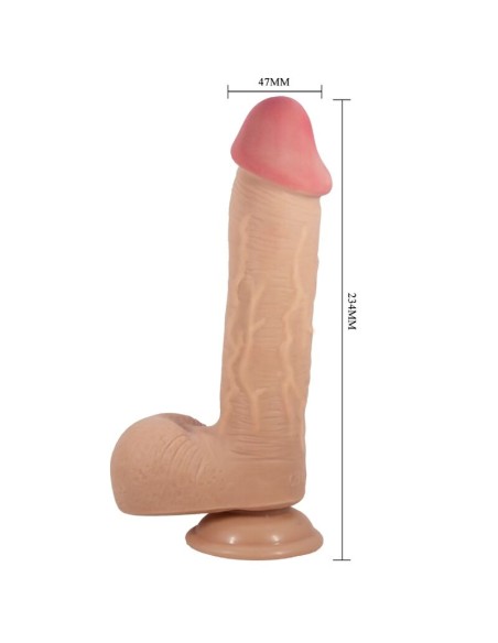PRETTY LOVE SLIDING SKIN SERIES DILDO REALISTICO CON VENTOSA PIEL DESLIZANTE NATURAL 234 CM
