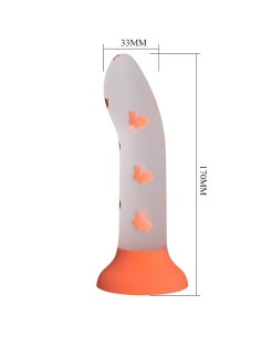 PRETTY LOVE MAGICAL NIGHTFALL DILDO SIN VIBRACION LUMINOSO NARANJA