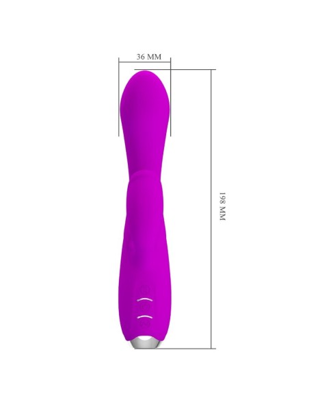 PRETTY LOVE GLORIA VIBRADOR CONEJO RECARGABLE IMPERMEABLE MORADO