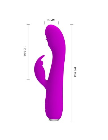 PRETTY LOVE RACHEL VIBRADOR RECARGABLE CON SUCCIONADOR MORADO